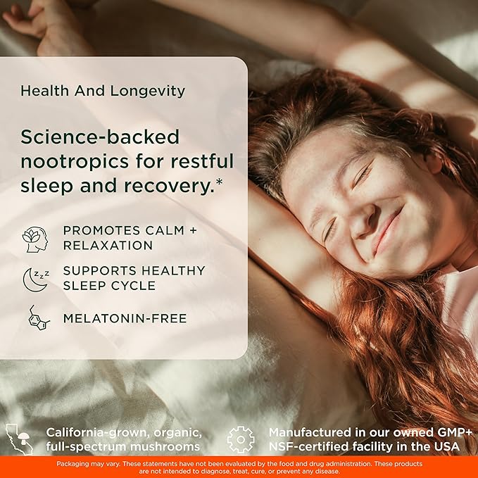 The Genius Brand Genius Rest - Supports Sleep, Relaxation & Brain Health with L-Theanine, GABA, Reishi & More - Melatonin-Free Supplement with L-Theanine & L-Glycine - Lemon Tea, 6 oz (30 Servings)