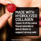 NatureWise Collagen Gummies - Hydrolyzed Collagen Gummies - Type 1 & 3 Peptides for Women + Biotin, Vitamin C, E, & Zinc for Hair Skin and Nails Support - 60 Count[1-Month Supply]