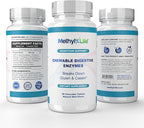 Methyl-Life® Chewable Digestive Enzymes – Broad-Spectrum Plant-Based Enzyme Blend for Balanced Digestion & Nutrient Breakdown – Vegan, Non-GMO, Gluten-Free – Natural Mint-Flavored Tablets | 90 Count