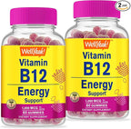 WellYeah Vitamin B12 1000mcg Gummies (2 Pack) - for Energy, Mood, Metabolism and Immune System Support - Vegan Friendly and Gluten-Free, GMO Free and Doctor Recommended - 60 Gummies
