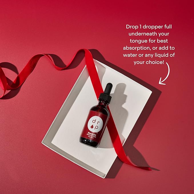 Vitamin B12 2500 mcg 2 oz Liquid Drops for Energy Production, Nervous System Health - No Artificial Preservatives, Non-GMO, Gluten Free, Vegan-Friendly