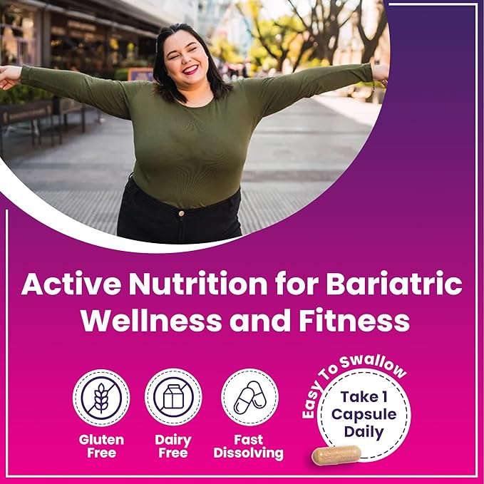 ProCare Health Bariatric Multivitamin 45mg Iron – Once Daily Capsule for Gastric Bypass, Sleeve & Post-Op Support – 90 Easy-to-Swallow Capsules, 3-Month Supply, No Artificial Colors, Gluten-Free