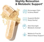 Night Shred Black Melatonin-Free Nighttime Fat Burner and Sleep Support Supplement - GABA Complex with Ashwagandha, CLA, Grains of Paradise, and Zylaria - Thermogenic Fat Burner - 90 Vegan Capsules