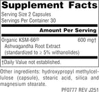 Planetary Herbals KSM-66 Ashwagandha Root Extract - 600 mg - 60 Vegetarian Capsules