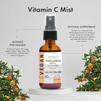 Vitamin C Spray: Daily Absorption Liquid Extract with Lemon, Orange, Strawberry, Rich in Ascorbic Acid, 2oz (60ml) 60 Day Supply