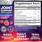 Joint Support Supplement - Extra Strength Glucosamine Gummy Supports Joints Health & Flexibility for Back, Knees, Hands - Natural Vitamin E Immune Support - Best Gummies for Women & Men - 120 Gummies