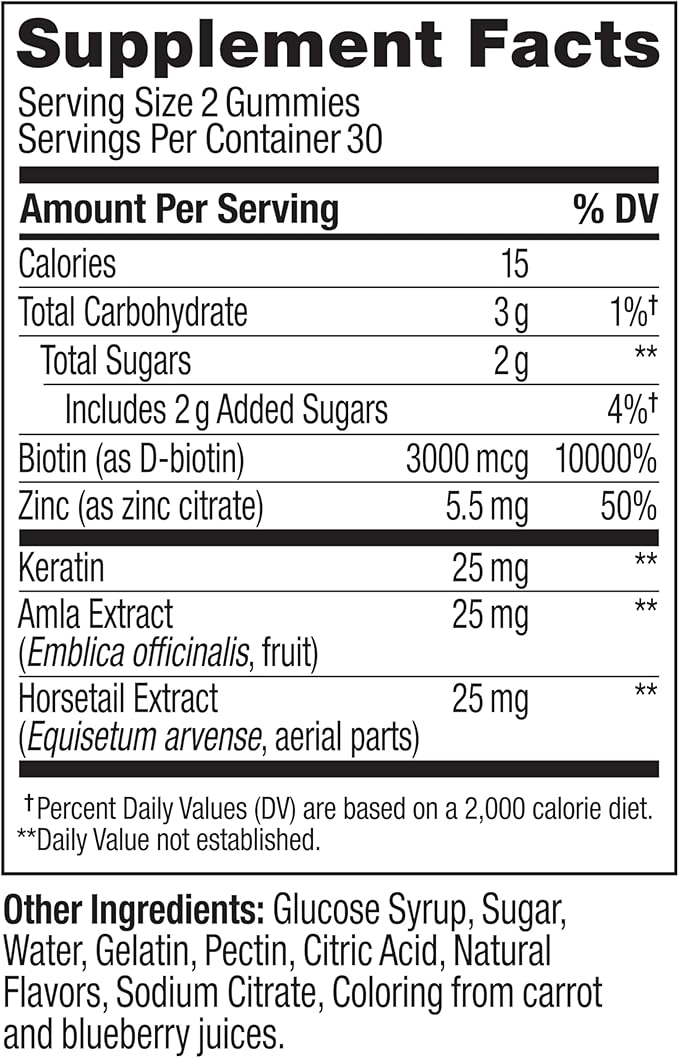 OLLY Heavenly Hair Gummy, Supports Healthy Hair, Keratin, Biotin, AMLA, Chewable Supplement, 30 Day Supply - 60 Count (Pack of 12)