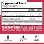 Qunol Mega Ubiquinol Coq10 100mg, Superior Absorption, Patented Water and Fat Soluble Natural Supplement Form of Coenzyme Q10, Antioxidant for Heart Health, 60 Softgels, Pack of 2
