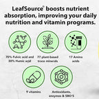 LEAFSOURCE Humic Fulvic Acid Liquid 2oz Trace Minerals with Electrolytes Collagen Vitamins Superior Humic to Fulvic Ratio More Energy Gut Health Joint Health Immune Support Hydration 180 serv