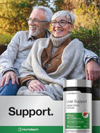 Horbäach Liver Support | 600 mg Milk Thistle | 90 Vegetarian Capsules | Herbal Detox Formula | Non-GMO, Gluten Free