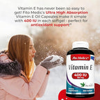 FITO MEDIC'S Lab - Vitamin e - 400 IU, 300 Softgels of - Pure- Vitamin e Oil - for Antioxidant Support- Vitamin e Capsules - Ultra high Absorption- vitamina e.