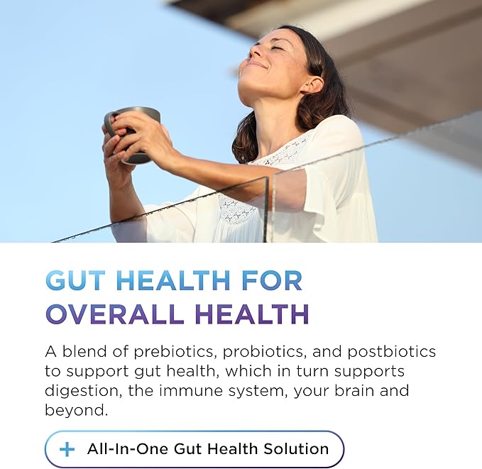 DR. EMIL NUTRITION Women & Men Total Gut Health Complex | Prebiotic + Probiotic + Postbiotic Gut Health Supplements | Probiotics Digestive Health & Gut Health | 120 Capsules