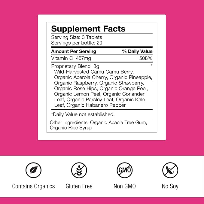Dr. Schulze's Super-C Plus - Vitamin C Supplement for Immune Support - Skin Health & Antioxidant Support - High-Potency Formula - Plant-Based Superfood - Gluten-Free & Vegan, 60 Ct (20 Serving) 2-Pack