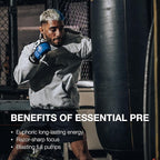 RAW Essential Pre-Workout Powder (Sour Watermelon) - Chris Bumstead Sports Nutrition Supplement for Men & Women - Preworkout Energy Powder with Caffeine, L-Citrulline & Beta Alanine Blend - 2-Pack