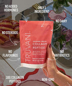 Truvani Hydrolyzed Collagen Peptides | Unflavored | 1 Serving | 10g Grass-Fed Collagen Protein Powder | Promotes Hair, Nail, Skin, and Joint Health | Keto | Gluten & Dairy Free | Women & Men