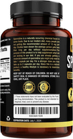 Earth Elixir Spermidine Supplements 1200mg (90 Capsules) – Anti Aging - 3rd Party Tested (12mg Spermidine Powder) Max Purity - 100% Pure Espermidina- Fermented Wheat Germ Extract - NMN Alternative