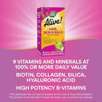 Nature's Way Alive! Hair, Skin & Nails Multivitamin with Biotin and Collagen, 60 Softgels