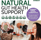 VITAGUT Liquid Probiotic, Prebiotics & Postbiotics 3-in-1 Organic, Live Probiotics for Women & Men - Probiotics for Digestive Health, 50 Billion CFU, 19 Fermented Herbs, Vegan Probiotic for Gut Health