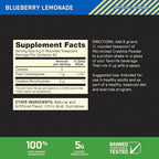 Optimum Nutrition Micronized Creatine Monohydrate Powder, Blueberry Lemonade Creatine, 60 Servings, 360 Grams (Packaging May Vary) (Pack of 6)
