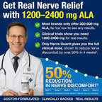 Neuropathy Support Supplement with 1200 mg Alpha Lipoic Acid to Fortify Nerves in Fingers Hands Toes & Feet – 1200mg ALA, Vitamins B12 B6 & B1, Magnesium – 30 Capsules
