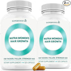 Women's Balance Hair Growth Supplements, Ages 45 and Up, Customer Proven for Visibly Thicker Hair and Scalp Coverage, Soy-Free, Made with 26 Ingredients including Beta Carotenes - 2 Month Supply