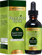 Go Nutrients Prostate Edge - Saw Palmetto & Pygeum Extract Supplement for Men’s Prostate Health & Relief - Organic Liquid Drops to Support Urinary Flow, Bladder Comfort & Vitality – 2oz
