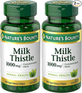 Nature's Bounty Milk Thistle 1000mg, Herbal Health Supplement, Daily Supplement, Gluten Free, Rapid Release Softgels, 50 Ct (Pack of 2)