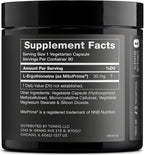 Ergothioneine with Clinically Studied MitoPrime® - High Potency 30mg with 98% Purity - Fermentation-Based L Ergothioneine Supplement - Longevity and Immune Support - Third-Party Tested, 90 Capsules