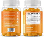 Turmeric Gummies with Ginger Root Extract - Digestive Health and Immune Support Supplement for Overall Wellness - 120 Count - Vegan, Non-GMO Curcumin Vitamin - Peach Flavor, 2 Month Supply
