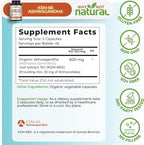 Why Not Natural Organic Ashwagandha KSM 66 Supplements Capsules - KSM66