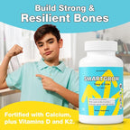 SmartGrow Premium Growth Formula for Teens – Bone, Brain, Sleep & Eye Support – Calcium, Vitamin D3, Amino Acids – Daily Wellness Supplement (180 Capsules) – 3 Month Supply