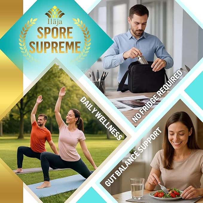 Spore Supreme Spore Based Probiotic 120 Capsule x 10 Billion / 4 Strain Formula - 4 Month Supply - No Refrigeration Needed, Acid Resistant Strains, Dairy Free