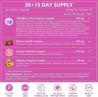 NATURE TARGET Probiotics for Women, 100 Billion CFUs Probiotic with Digestive Enzymes & Prebiotics, Vaginal Probiotics with Cranberry for Urinary Tract Health, pH Balance, 90 Veggie Capsules