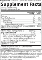 Garden of Life Vitamin Vitamin Code D3 + K2 Gummies with Prebiotics & Probiotics for Digestion, 2000 IU Vitamin D3 + 100 mcg K2 for Bone & Immune Health for Adults, 45 Raspberry Lemon Gummies