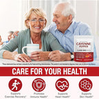Premium Cayenne Pepper Capsules with Turmeric Curcumin & Beet Root Extract | Supports Cardiovascular Health, Blood Circulation | Potent Capsaicin Supplement, Easy-to-Swallow Softgels (240 Count)