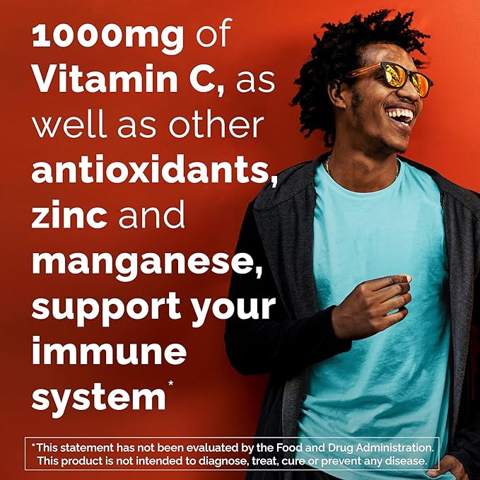 Emergen-C Zero Sugar 1000 mg Vitamin C Powder for Daily Immune Support Caffeine Free Vitamin C Supplements with Zinc & Manganese,B Vitamins&Electrolytes, Raspberry Lemonade Flavor 36 Count(Pack of 2)