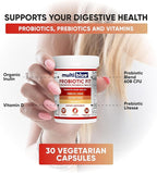 MultiBlue Probiotic Fit – Supports Natural GLP-1 & Appetite Control for Women & Men, Bifidobacterium B-420, Digestive & Gut Health, 10 Probiotic Strains, 60 Billion CFU, Prebiotic + Vitamin D3, 90ct