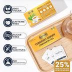 LeafLea 240 Turmeric Ginger Tea Bags, 100% Natural Herbal Blend with Cinnamon, Supports Digestion and Immune Health, Warm and Spicy Flavor, Sugar-Free, Caffeine-Free, Non-GMO, Pack of 6