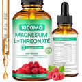 Magnesium L-Threonate 1000mg, Magnesium Threonate Enriched with Theanine, Apigenin, and Lemon Balm, Designed to Support Brain Health, Sleep & Memory, Featuring a Natural Raspberry Flavor, 60ml(1 Pack)
