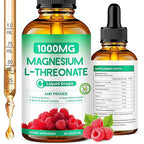 Magnesium L-Threonate 1000mg, Magnesium Threonate Enriched with Theanine, Apigenin, and Lemon Balm, Designed to Support Brain Health, Sleep & Memory, Featuring a Natural Raspberry Flavor, 60ml(1 Pack)