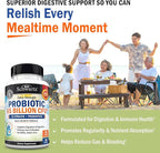 Probiotic 65 Billion - Probiotics with Prebiotic for Women & Men - Lactobacillus Acidophilus Digestive Health Capsules - Targeted Release Technology - Shelf Stable Supplement Non-GMO Dairy Free-30ct