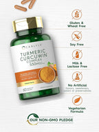 Carlyle Turmeric Curcumin 550mg | 60 Vegetarian Capsules | High Absorption with 95% Curcuminoids and CurcuWin Extract | Non-GMO & Gluten Free Supplement
