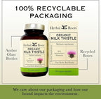 Herbal Roots Milk Thistle Capsules | Extra Strength 80% Silymarin Herbal Supplement | Made with Pure Organic Milk Thistle | Vegan and GMO Free