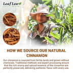 LeafLea Cinnamon Tea Bags, 80 Count (2-Pack), 100% Natural Ground Cinnamon Stick Herbal Tea, Spiced and Warming Flavor for Relaxation, Caffeine-Free, Sugar-Free, Vegan