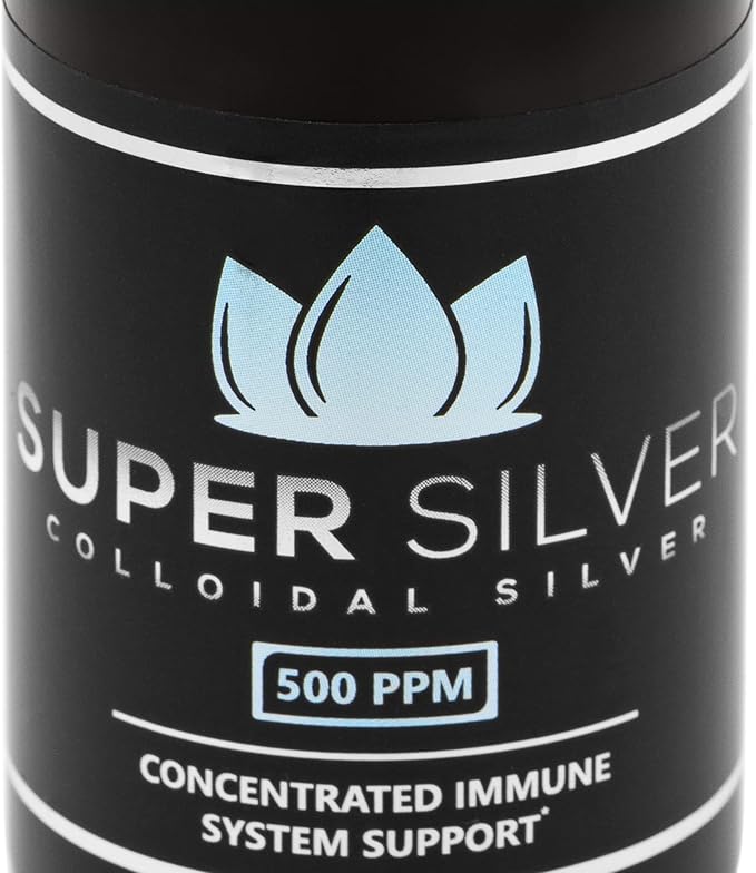 Super Silver 500 PPM Colloidal Silver - 2 Ounce Bottle with Dropper