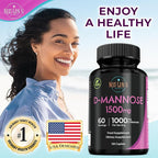 D Mannose - 1500 mg - Health Food & Dietary Supplement - 120 Vegan Caplets - May Help Support a Healthy Urinary Tract & Bladder - by NextGenU