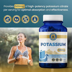 Vykee Nutrition Potassium Citrate Capsules - Supplements for Electrolyte Balance, Muscle & Heart Health - Vegan, Non-GMO, Gluten Free - 500 mg, 120 Count
