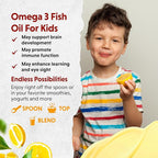 Barlean's Omega Pals Chirpin' Slurpin' Lemonade Flavored Omega-3 for Kids, Yummy Children's Liquid Fish Oil Supplement with 540 mg of EPA and DHA Fatty Acid for Brain & Eye Health, 8 oz, 2 Pack