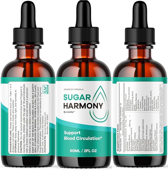 (3 Pack) Sugar Harmony Drops - Official SugarHarmony Advanced Premium Liquid Formula Support Drops - Maximum Strenght, Natural Ingredients For Overall Health & Wellness Reviews, 3 Bottles For 3 Months