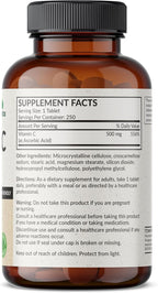 Futurebiotics Vitamin C 500mg Non-GMO, 250 Tablets